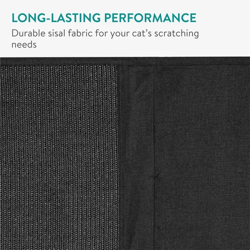 Vista 4 de Navaris Protector de sofá para gatos con espacio de almacenamiento, almohadilla de sisal duradera, alfombrilla rascador para evitar que los gatos