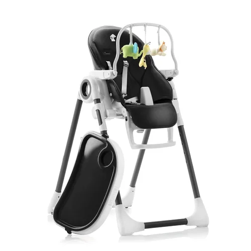 Vista 9 de Silla alta para bebé ajustable a 7 alturas diferentes - Sillas altas plegables para bebés y niños pequeños - Silla para comer de bebé - Azul