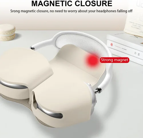 Vista 2 de Maxjoy para Apple Airpods Max Funda inteligente de cubierta, Accesorios de cubierta protectora de cuero PU suave para Airpod Max con modo de sueño