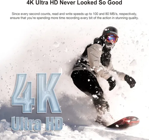 Vista 5 de Silicon Power 128GB Superior Micro SDXC UHS-I (U3), V30 4K A2, Tarjeta MicroSD de alta velocidad con adaptador