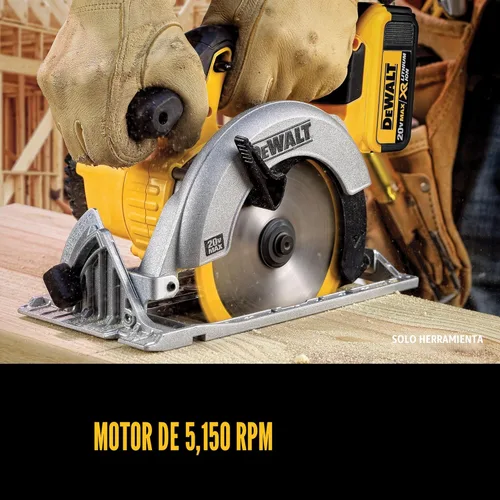 Vista 5 de DeWalt DCS391B 20 voltios Max Li-Ion Sierra circular, herramienta solo
