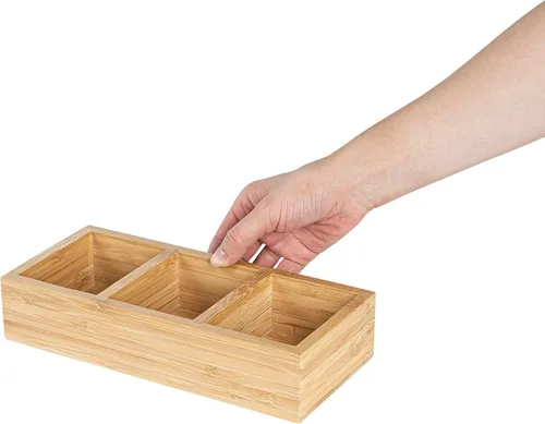 Vista 13 de Restaurantware - Organizador de condimentos de café de 9.5 x 4.25 x 2 pulgadas, 1 organizador rectangular de crema - 3 compartimentos, resistente a