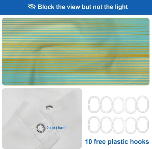 Vista 591 de Shrahala Father and Child Embracing No Hooks Shower Curtain with Snap in Liner Set, Tender Moment Captured Bathroom Décor Polyester Fiber Waterproof