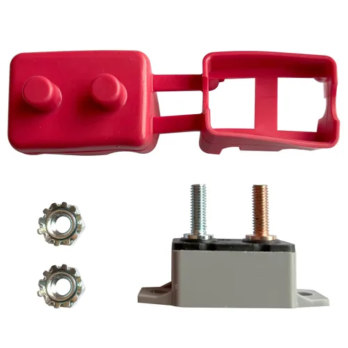 Vista 7 de Disyuntor de reinicio automático de 40 A CC 12 V - 24 V - 48 V con perno de cubierta para cargadores de batería, camiones, autobuses, coches