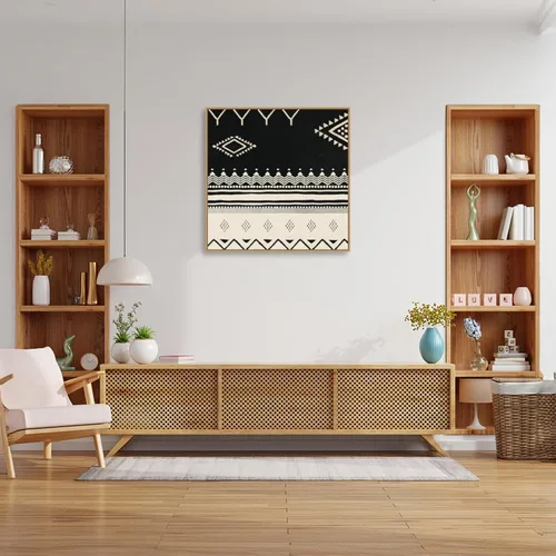 Vista 6 de Amanti Art Framed Canvas Wall Art 30x30 Geo Textile Crop II by Victoria Barnes, Framed Wall Art Canvas, Abstract Artwork, Modern Decor, Large Poster