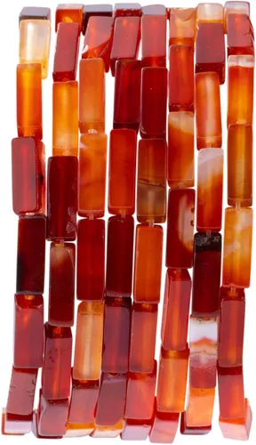 Vista 21 de Cuentas de tubo rectangular de jade africano natural, 0.157 x 0.512 in, 15.0 in/str sueltas semi piedras preciosas para hacer pulseras, collares