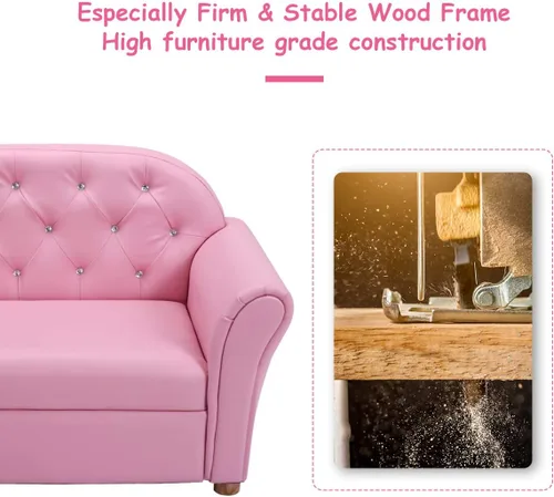 Vista 5 de Costzon Kids, sofá para niños con reposabrazos