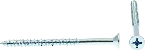 Vista 2 de Prime-Line 9036686 Tornillo para madera, cabeza plana Phillips, #14 X 3-1/2 pulgadas, acero chapado en zinc, paquete de 25