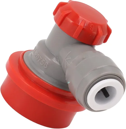 Vista 4 de Adaptador de conector rápido de doble apriete de 5/16 pulgadas, bloqueo de ajuste a presión, desconexión rápida, desmontaje a mano (gas rojo)