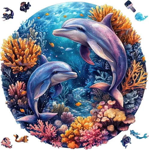 Vista 19 de Qiuenisray Wooden Puzzles for Adults 500 Pieces, Coral Ocean Jigsaw Puzzles Arrecife de Coral