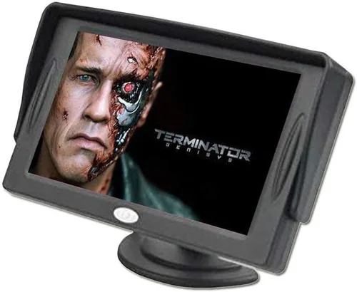 Vista 2 de BW Pantalla de monitor de retrovisor LCD TFT de 4,3 pulgadas para cámara de respaldo de coche