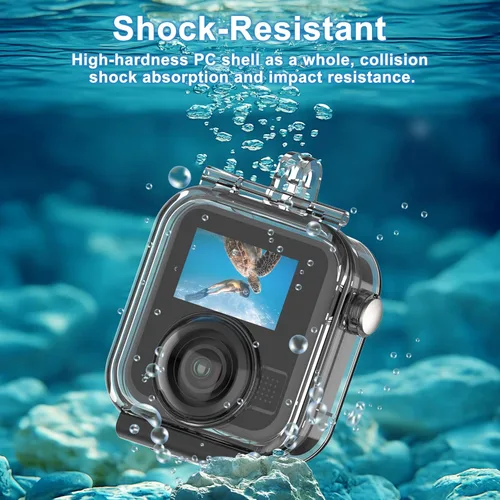 Vista 7 de FitStill Funda de buceo impermeable solo para Go Pro MAX2, carcasa subacuática de 131 pies/131.2 ft, carcasa protectora de buceo invisible