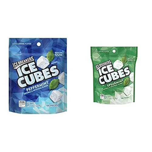 Vista 8 de ICE BREAKERS Ice Cubes - Goma de mascar de menta sin azúcar, 8.11 onzas (100 piezas)