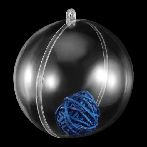 Vista 9 de HAKZEON Paquete de 48 globos colgantes de 3.14 pulgadas, bola decorativa transparente de 3.150 in, bolas de plástico transparente rellenables