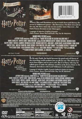 Vista 2 de Harry Potter Deathly Hallows, Part 1&2 (2packDVD) (DVD)