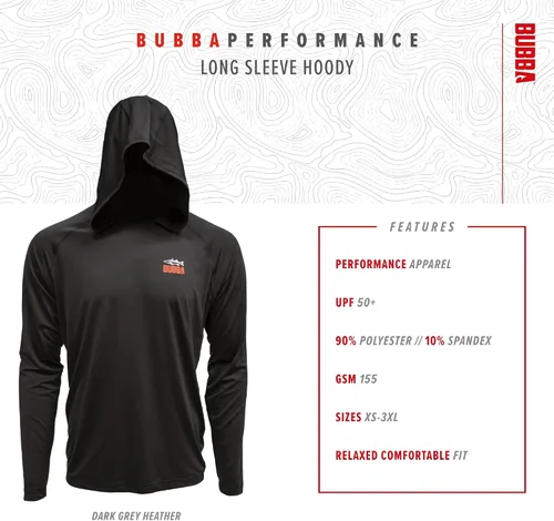 Vista 3 de bubba Sudadera con capucha de estilo de vida definitivo con materiales que absorben la humedad para pesca y uso activo al aire libre