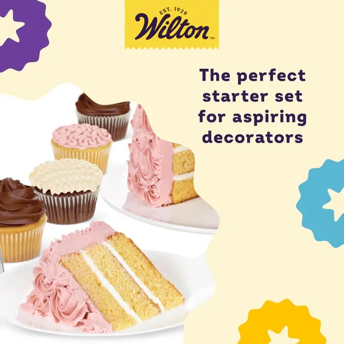Vista 5 de Wilton Beginning Buttercream Conjunto de Decoración, Kit de Decoración de Pasteles de 20 Piezas