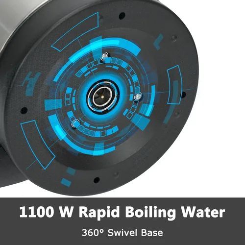 Vista 7 de Tetera eléctrica, acero inoxidable de 1.8 litros, tetera de café y caldera de agua caliente, apagado automático, protección contra hervir en seco