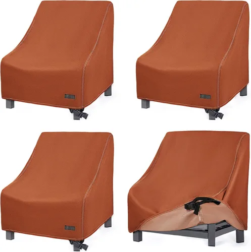 Vista 11 de NettyPro Fundas apilables para sillas de patio, impermeables, para muebles de patio al aire libre, se adapta a sillas apilables de 4 a 6 sillas