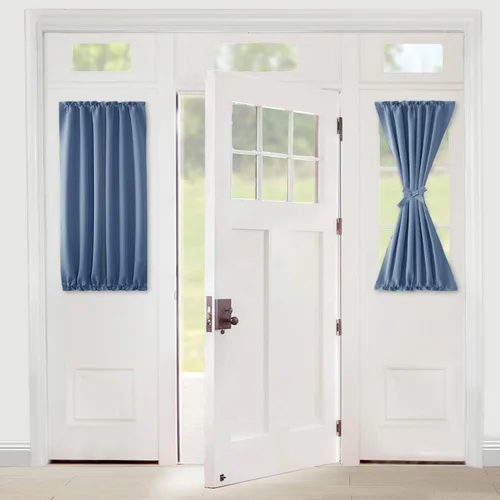 Vista 8 de XWZO - Cortinas para puerta con cortinero, cortinas blackout térmicas y oscurecedoras para puerta francesa, cortinas para ventana de la cocina, 12 x