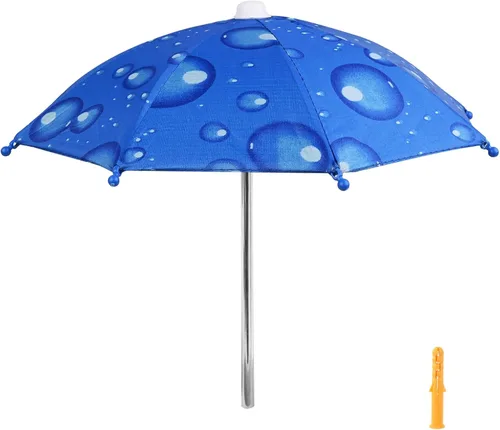 Paraguas alimentador de ardilla, sombrilla de mesa de picnic de ardilla para exterior, mini paraguas de repuesto para ardilla (azul) gota de agua