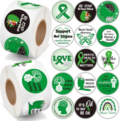 Vista 73 de BeYumi Calcomanías de rollo de conciencia sobre el autismo, 1000 piezas de rompecabezas, calcomanías de cinta en 2 rollos, vinilo impermeable