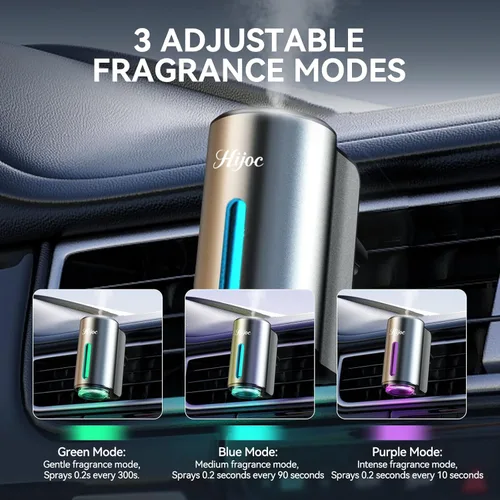 Vista 4 de Ambientador inteligente para coche y difusor de aceites esenciales, recargable por USB, encendido y apagado automático, con 6 aceites de alta