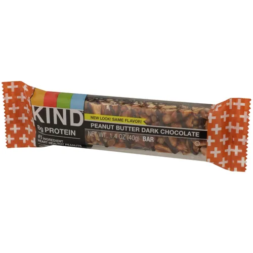 Vista 4 de KIND Barra de proteínas sin gluten mantequilla de maní chocolate oscuro 14 onzas