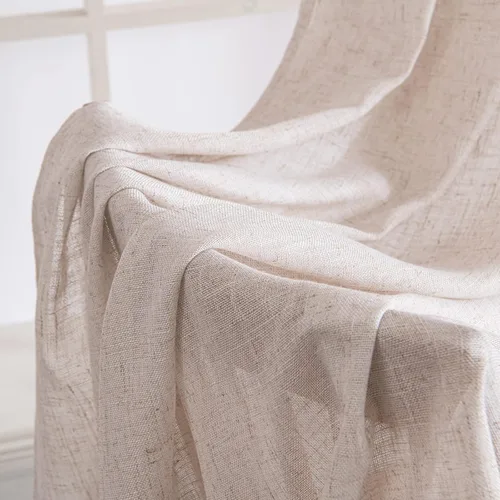 Vista 7 de MIULEE Cortinas de lino blanco natural de 90 pulgadas de largo para dormitorio, sala de estar, cortinas de ventana con textura de lino grueso que