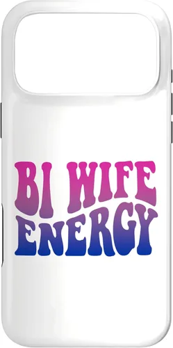 Vista 22 de iPhone 15 Pro Max Bi Wife Energy Bisexual Pride Bisexual Flag Retro Vintage Case