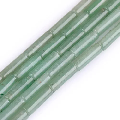 Vista 30 de GEM-Inside - Tubo de columna de 0.157 x 0.472 in, cuentas sueltas de jade amarillo para fabricación de joyas, 15 pulgadas