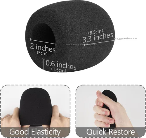 Vista 4 de Geekria for Creators - Parabrisas de espuma compatible con Blue Bluebird SL, funda de espuma antipop para micrófono Blackout Spark SL, funda