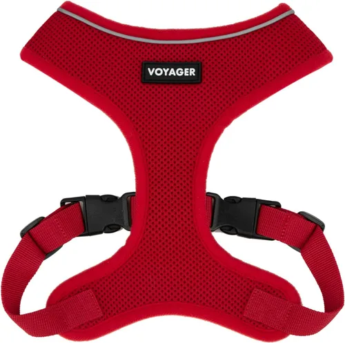 Vista 10 de Voyager Aerolite - Arnés de malla antitirones para perros, costuras reflectantes, ligeros, suaves y transpirables y correas ajustables para caminar