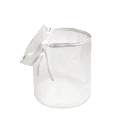 Vista 4 de Bolsa coladora de filtro de 20 galones de 220 micrones, bolsa de malla con cremallera para lavadora (blanco 20 galones)