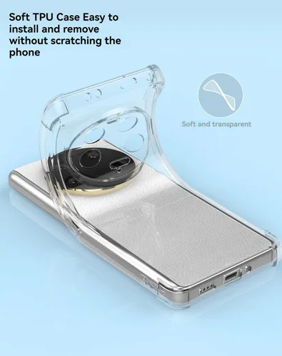 Vista 4 de USTIYA Funda para Mi Xiaomi 13 Ultra Clear TPU Cuatro Esquinas Cubierta Protectora Transparente Suave