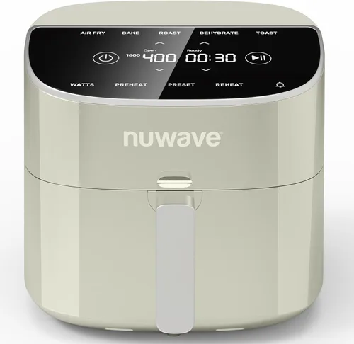 Vista 11 de Nuwave Brio Plus - Freidora de aire de 8 cuartos de galón, sin PFAS, nueva y mejorada, pantalla táctil digital, pantalla blanca fría, 50 °F ~ 400 °F
