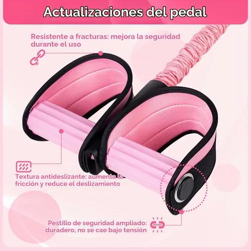 Vista 3 de Pedal Resistance Bands with Handles Working Out Exercise Equipment for Legs