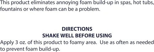 Vista 5 de Pool Mate Removedor de espuma para bañera de hidromasaje de 1 cuarto de galón, sin espuma, fabricado en Estados Unidos