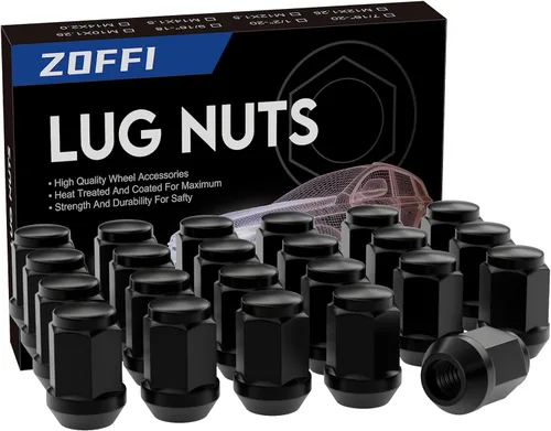 ZOFFI Tuercas de llanta 1/2-20, 23 piezas, compatibles con Jeep Wrangler JK 1987-2018, Jeep Liberty 2002-2012, Jeep Grand Cherokee 1993-2010 -
