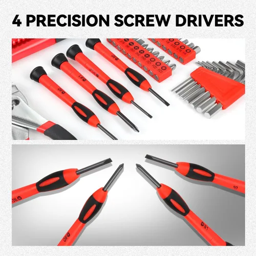 Vista 7 de Auto Dynasty Kit de herramientas para el hogar de 39 piezas, juegos de herramientas manuales básicas para el hogar con destornilladores