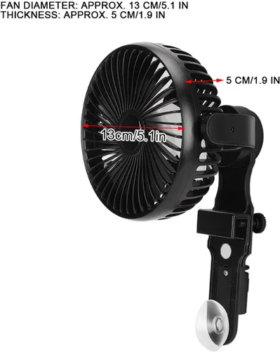 Vista 5 de Estink Ventiladores de refrigeración para acuario, ventilador de control automático de temperatura para acuario, ventilador de refrigeración