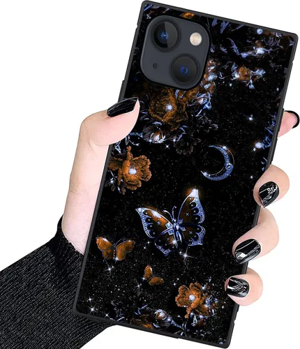 Vista 9 de Funda para iPhone 14 Pro para mujer, estilo clásico a cuadros, policarbonato duro + funda de silicona suave antideslizante para funda protectora