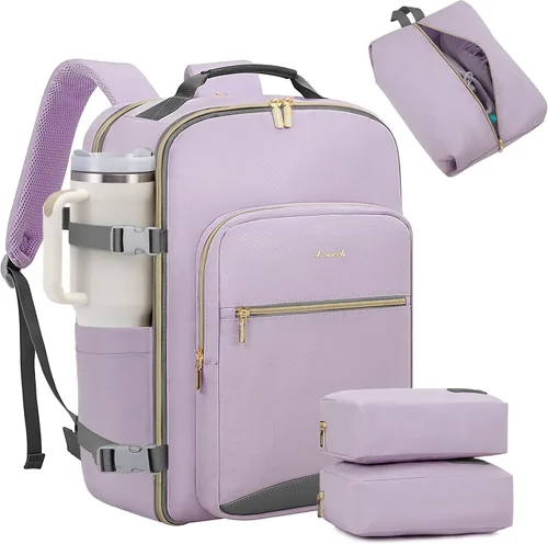 Vista 16 de LOVEVOOK Mochila de viaje para llevar a bordo, Mochilas de viaje