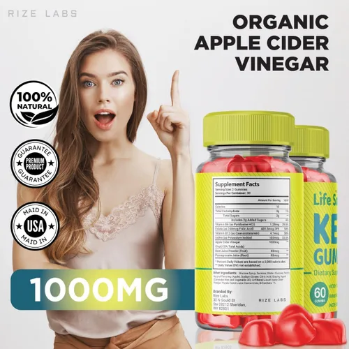 Vista 5 de rize labs - Life Source Keto ACV Gummies para pérdida de peso avanzada con vinagre de sidra de manzana, suplemento ayuda a reducir la grasa