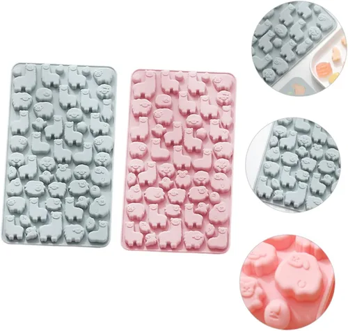 Vista 3 de 2 moldes de silicona para hornear de alpaca, moldes de chocolate para bricolaje, moldes para dulces con forma de animal para uso doméstico