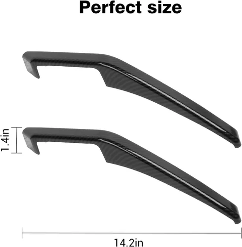 Vista 4 de JeCar Cubiertas de visera de sendero de capó, accesorios de decoración exterior de ABS para Ford Bronco 2021-2022, acabado de fibra de carbono