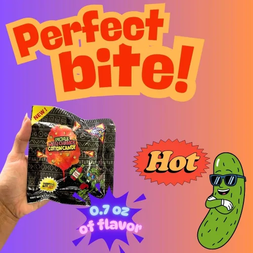 Vista 2 de Lupy Lups! Línea de especias de chamoy, variedad de algodón de azúcar 4 paquetes 0.7 oz cada uno – 4 sabores: sandía, encurtido, piña y mango