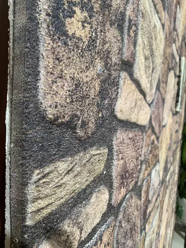 Vista 8 de Dundee Deco Paneles de pared 3D - Revestimiento, paneles de pared con aspecto de piedra marrón caoba, revestimiento de espuma de poliestireno