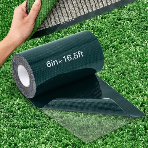 Vista 14 de Gersoniel 2 rollos de cinta de césped de doble cara de 2 pulgadas x 16.5 pies para alfombra de césped artificial, cinta de césped artificial