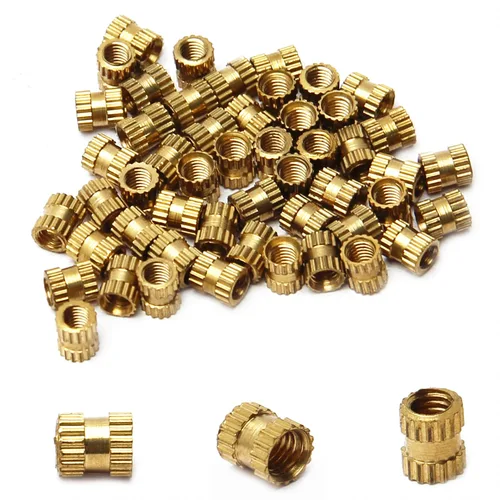 Vista 63 de Tuercas moleteadas de rosca hembra M2x3mm OD Tuercas de inserción roscadas de latón Tuercas de incrustación hidráulicas soldadas juntas Kit surtido